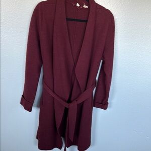Anthropologie MOTH Women's Burgundy Sweater Cardigan